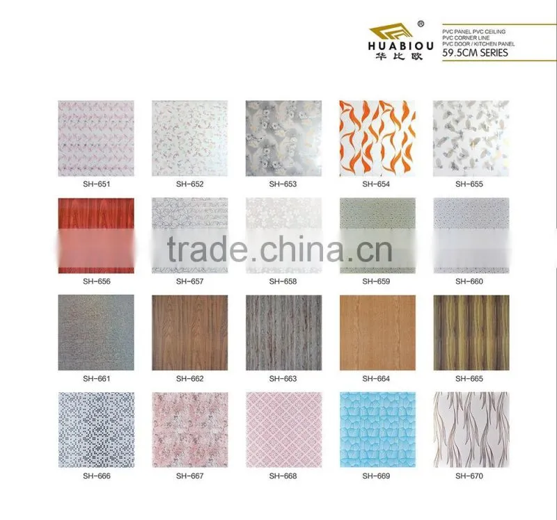 pvc material construction building pvc ceiling 595x595 ceiling design wood color wall panel interior decoration