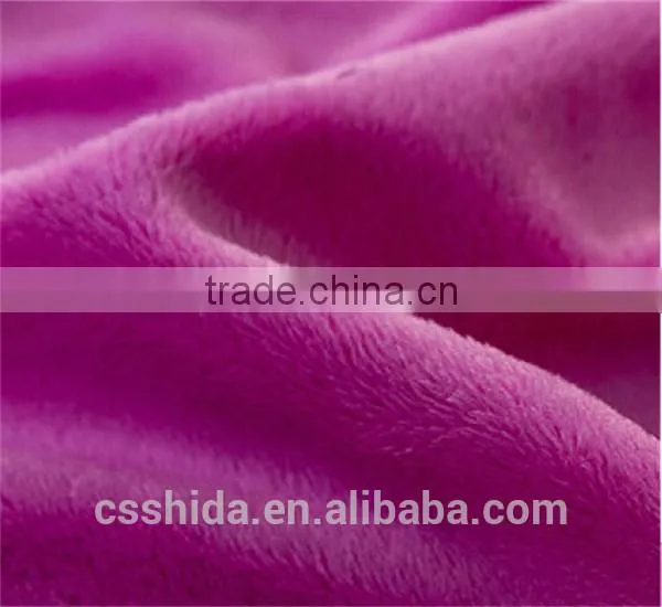 100%polyester knitted super soft micro mink velour fabric
