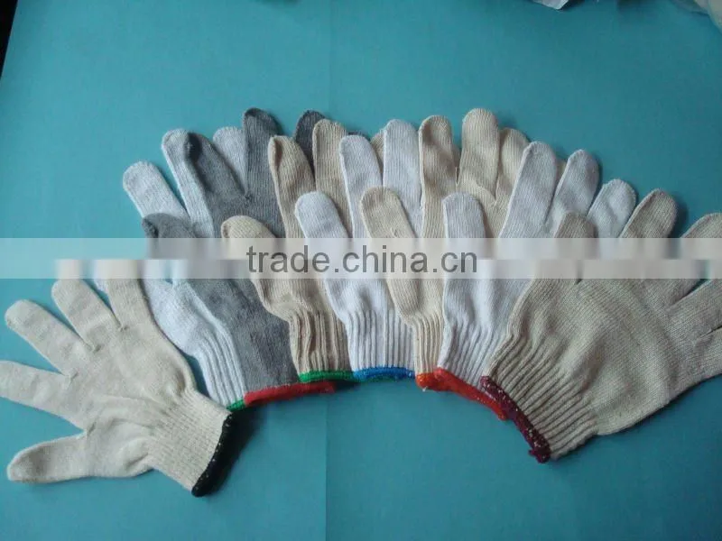 Safety Cotton Gloves Bleached White for Adult