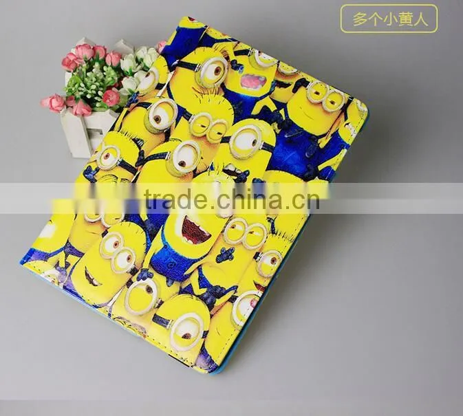 For iPad Air 3D Despicable Me 2 Rotation Leather Cover