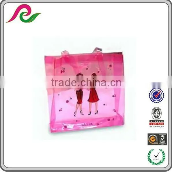 Shopping Waterproof Transparent Pvc Bag With Zipper