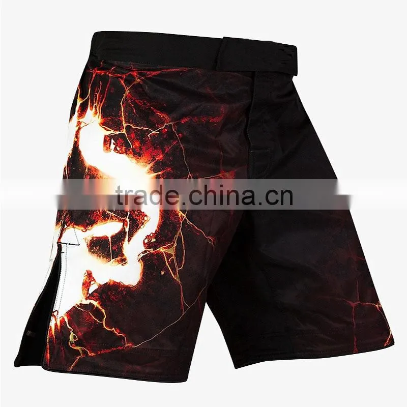 men's dri fit fighting MMA Shorts,new custom front build closure anti-slip boxing MMA shorts