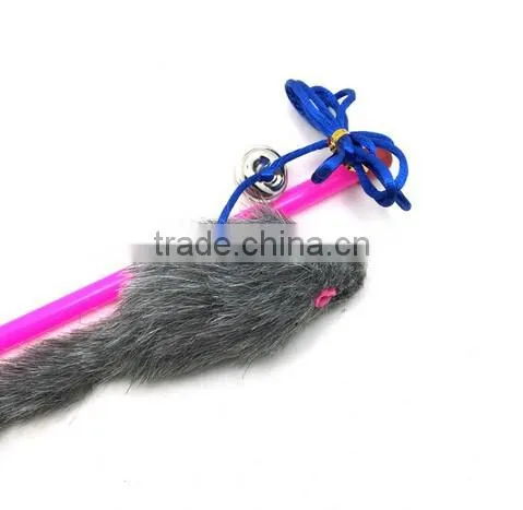 Funny Pet Cat Kitten Play Feather Teaser Rod Wand Playing Toy With Bell