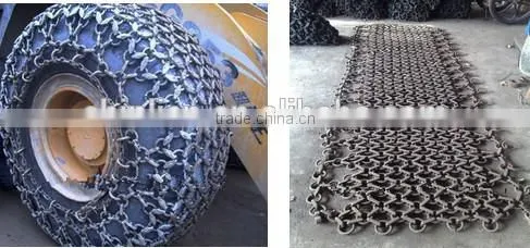 twisted tractor chain with studs