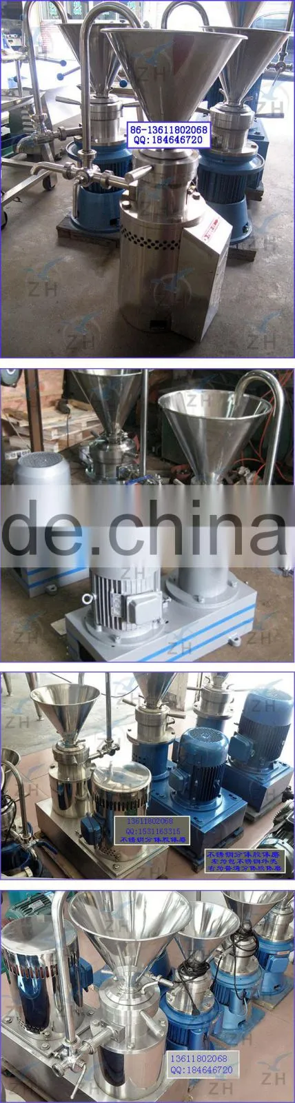 2016 hot sale ZH stainless steel peanut stainless steel colloid mill used for peanut butter