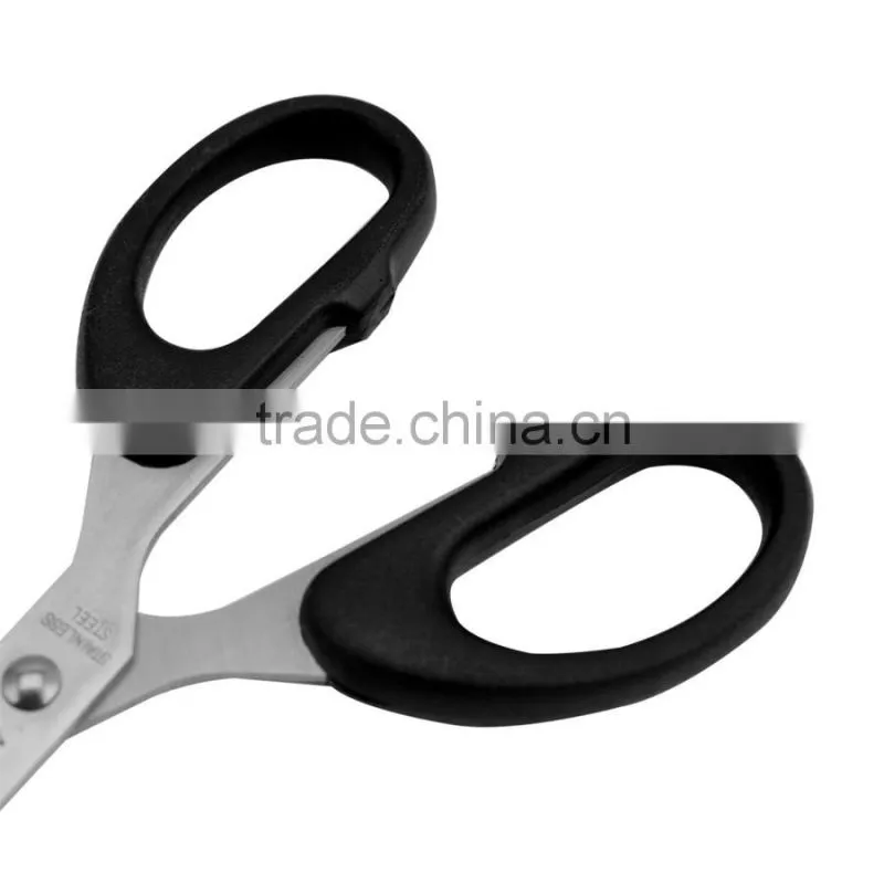 2/3/8 Inches Black PP Material Handle Multi-purpose Scissors For Embroidery, Sewing, Craft, Art Work