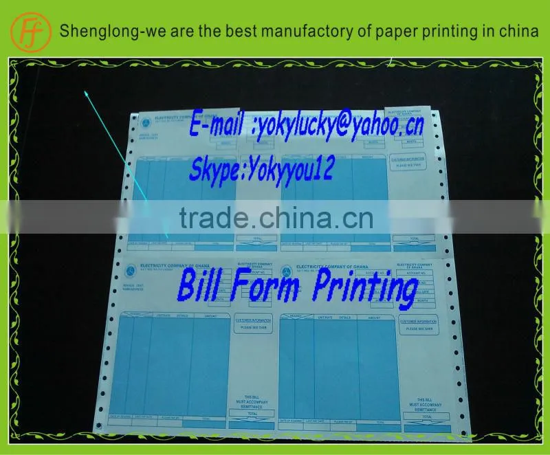 charge list printing(electricity paybill forms)-SL209