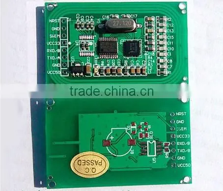 RFID RC522 custom-made board serial port with CPU interface UART TTL