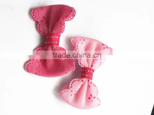 New design cute cotton fabric flower children hair clip set NCA160314