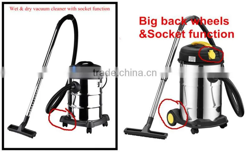 ebay best selling stainless steel wet dry vacuum cleaner with socket function