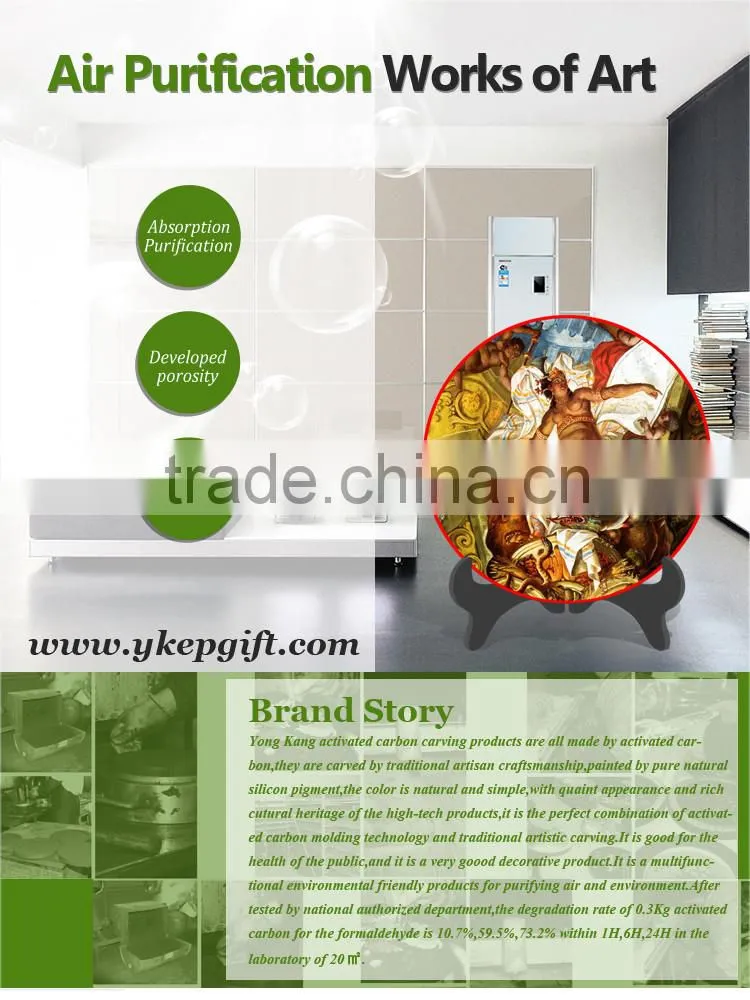 Hot sale innovative plate decorative crafts with Europe style figurines painting