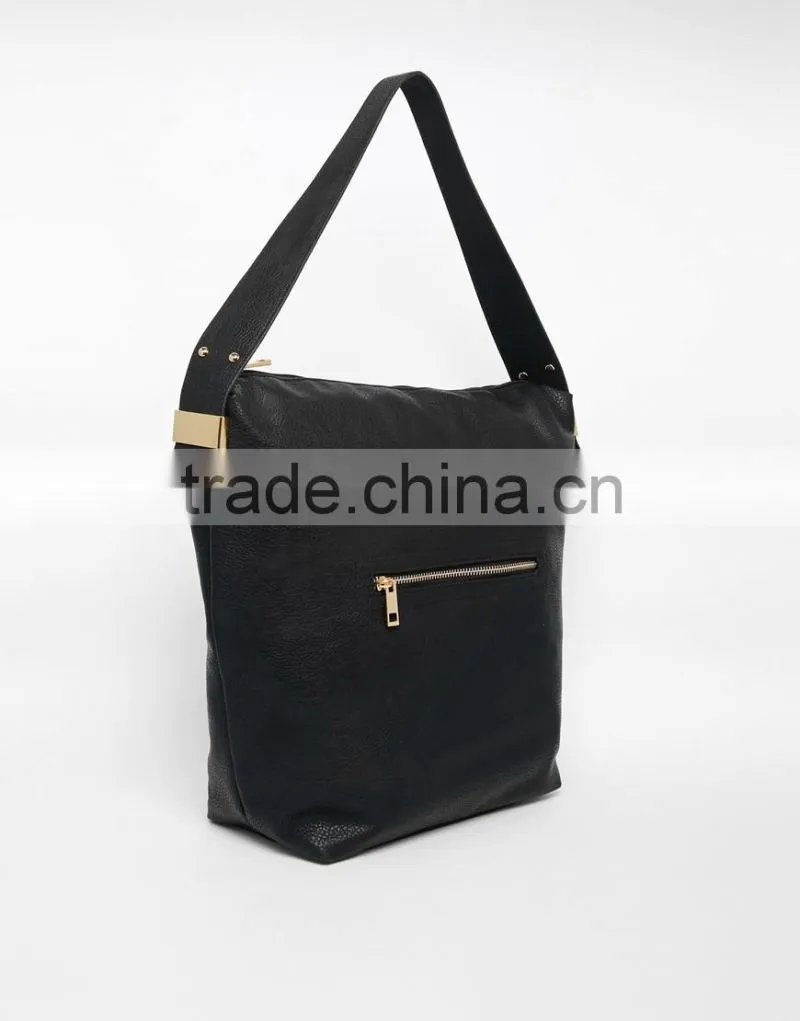 lady fashion handbag Zip Front Slouch Shoulder Bag