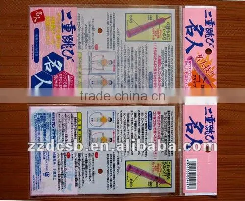 colored bopp plastic bag with header card