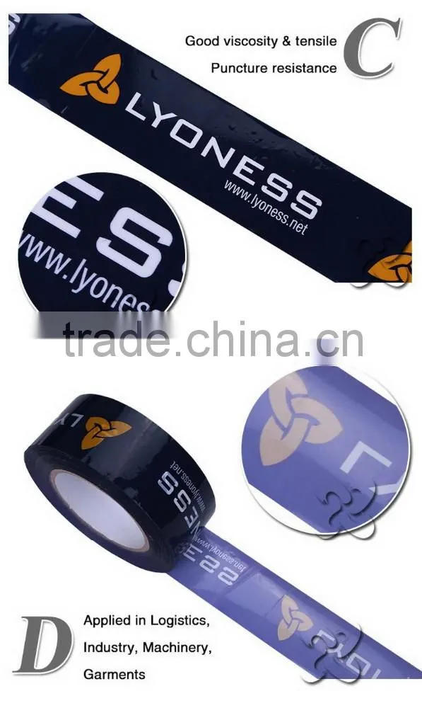 Top Selling Products Black Design Printed Packaging Tape Manufactory