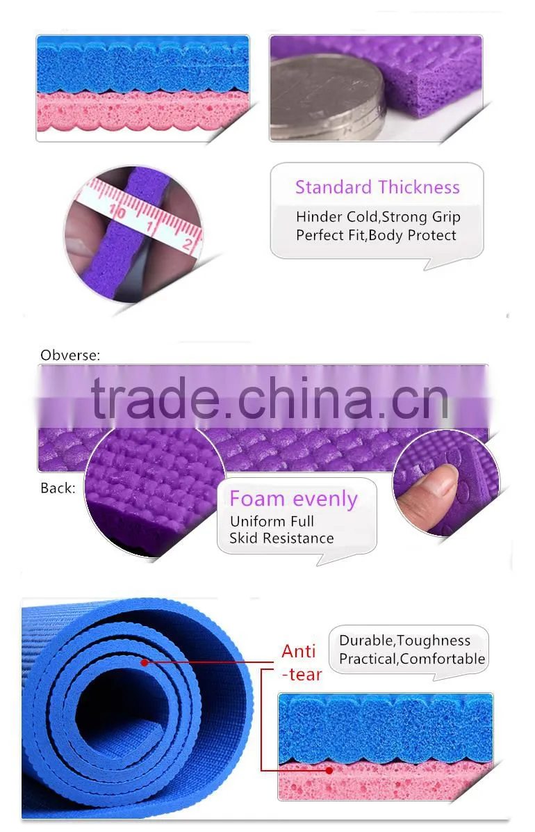 2016 thick foam competitive price organic yoga mat for men