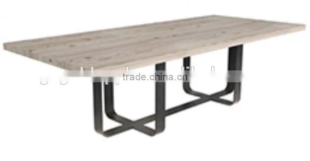 Modern solid wood dining table design, wood rustic dining table