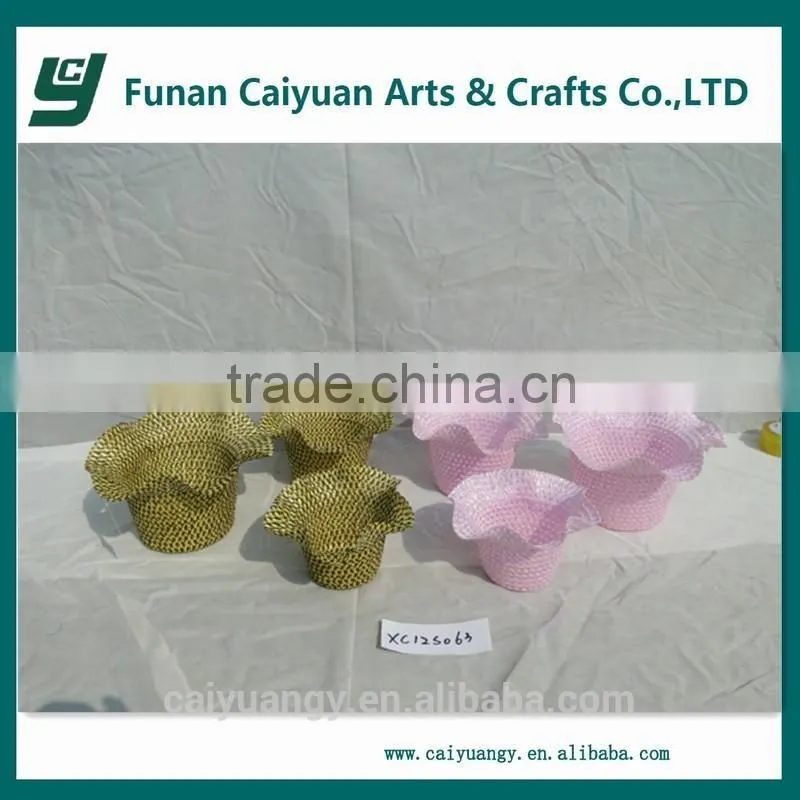 China supplier small unfinsihed antique crate wood basket