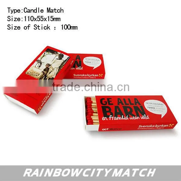 safety Candle Match with printing box for hetel and wedding