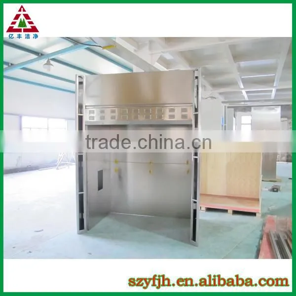 Laboratory chemical fume hood steel and wood material