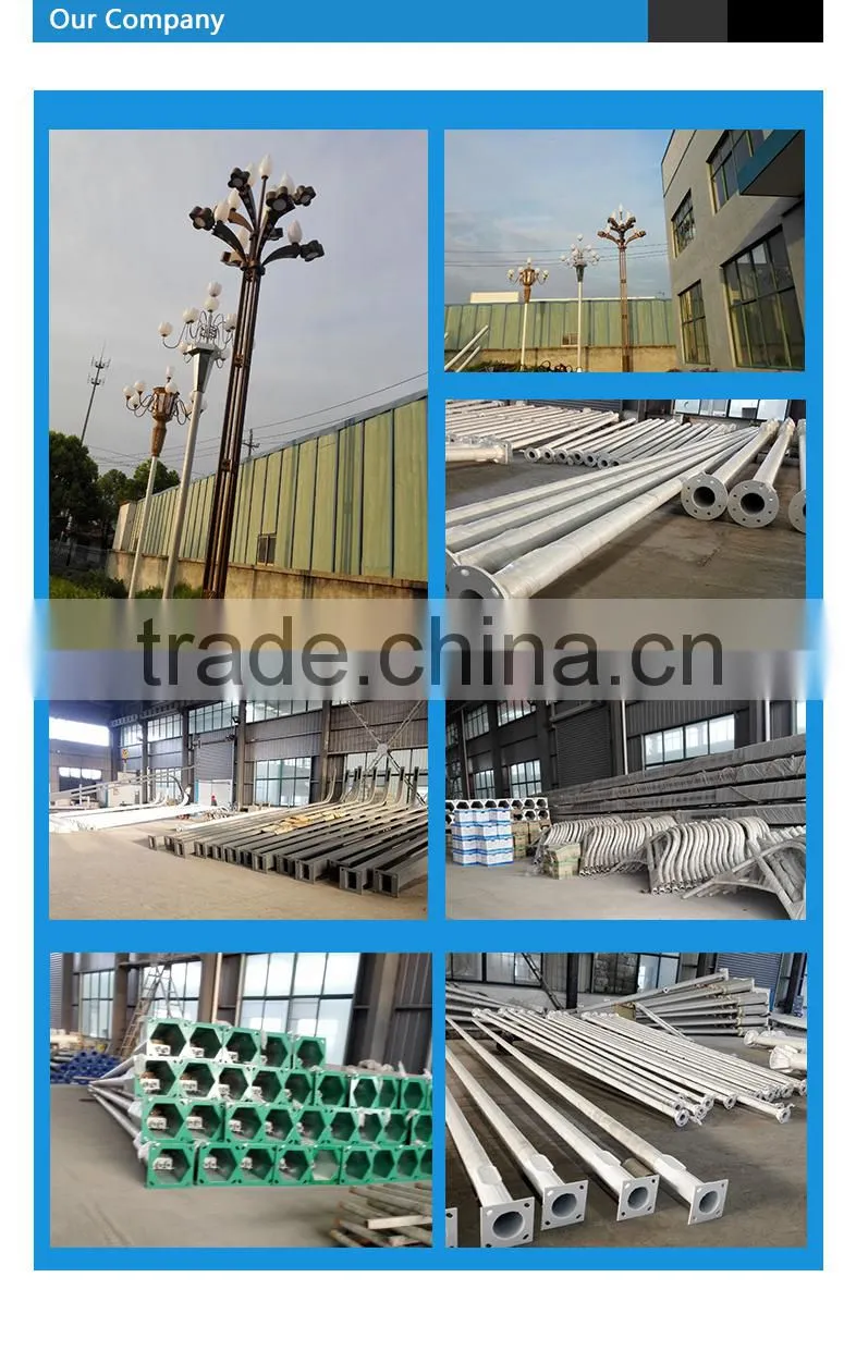 Double arm street light Manufacturer integrated outdoor lighting pole