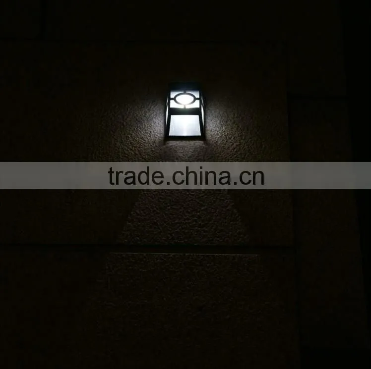 18LM 2V 120MA waterproof solar wall lamp for hotel garden