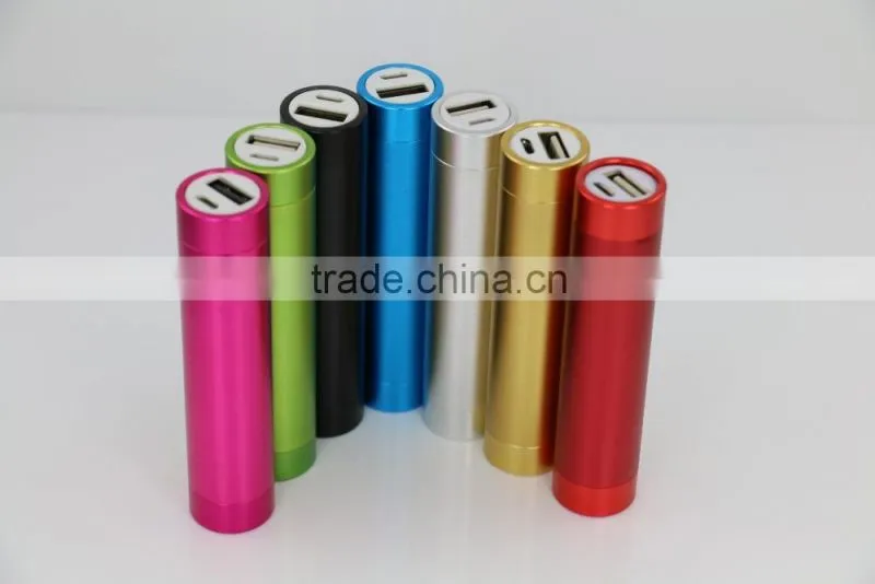 2015 Hot Selling cheap wholesale colorful portable Power bank charger 2600mAh