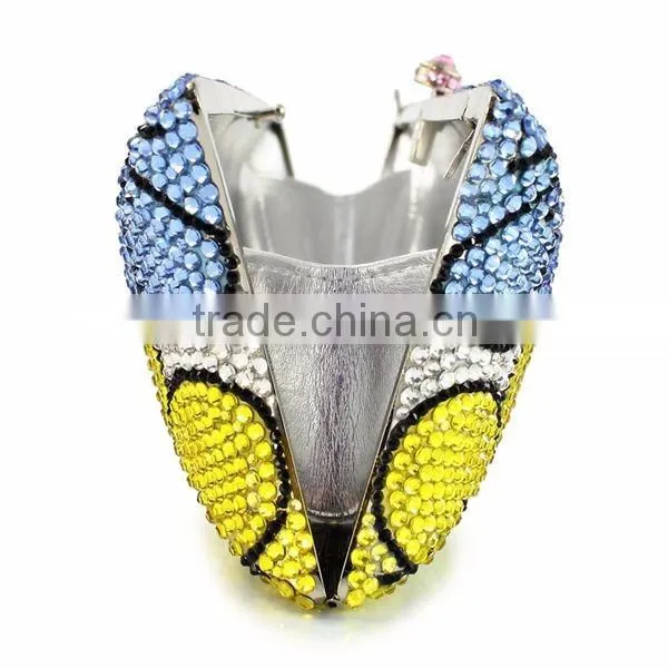beautiful multi flower shape rhinstone women bag evening clutch bag party bag (B1008-BC2))