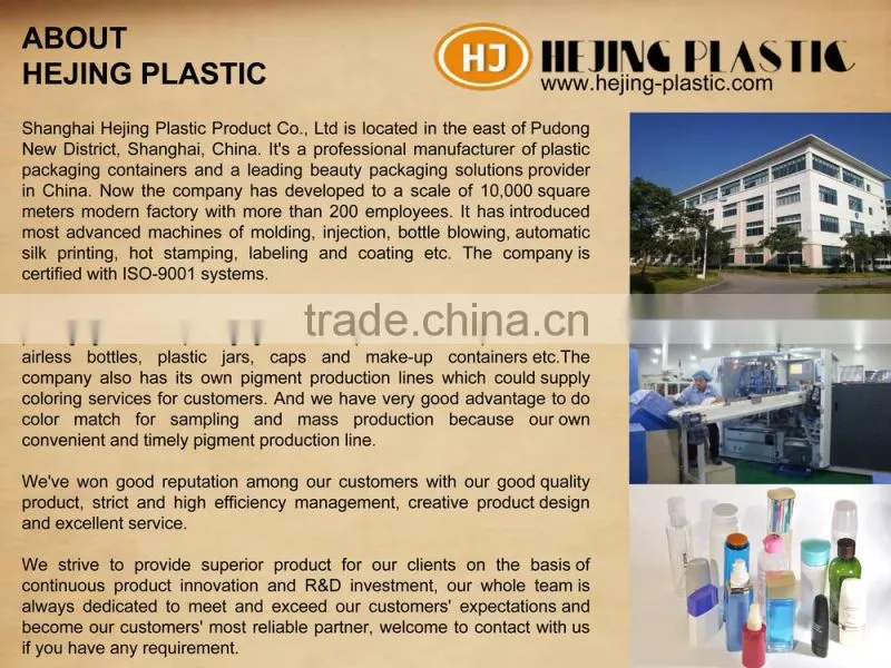 100ml PE plastic jar for personal care flip top cap are available