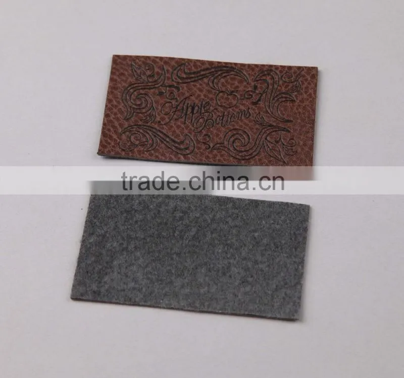 Fashion Rectangle Size PU Label Garment Leather Patch
