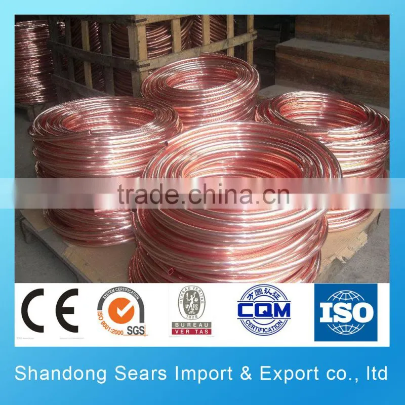 C11400 air conditioner copper pipe fittings / copper heat pipe