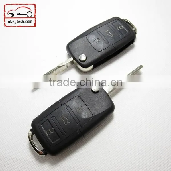 High Quatity Car Key for vw romote 3 button key shell for vw flip remote key shell