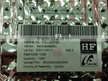 wholesale SanDisk SDIN5C4-64G-945 64G eMMC original sealed packing in China