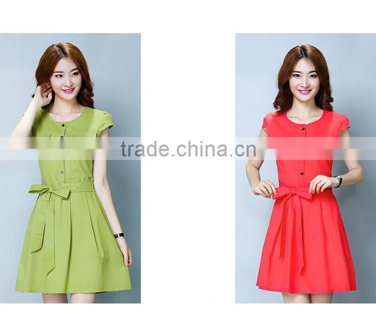 Cotton and linen dress