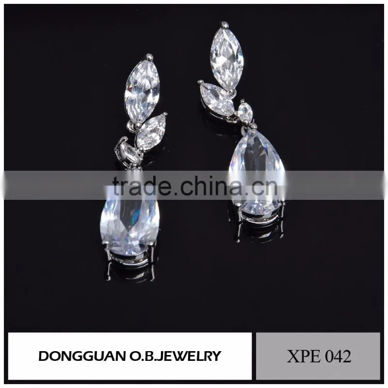 Fashion Silver jewellery Crystal Earring Studs Wholesale For Ladies On Alibaba Wholesale