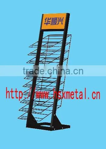 metal floor carpet display rack floor rack HSX-FR002 metal stand racking supermarket stands