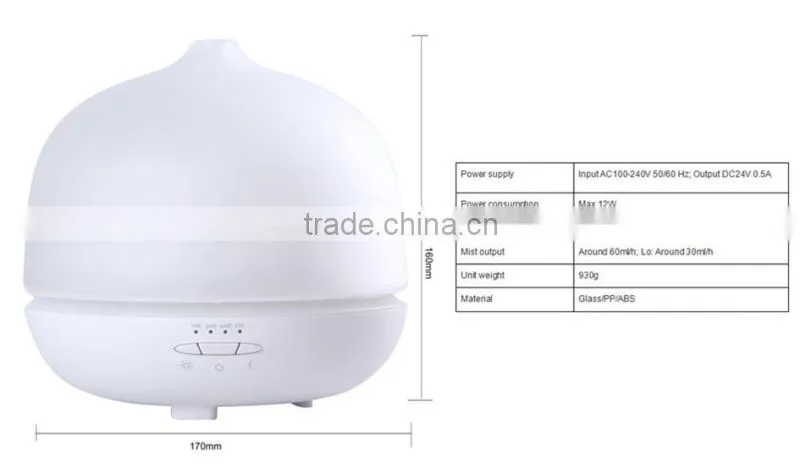 china suuply good price adjustable mist top selling aroma diffuser with 500ml capacity