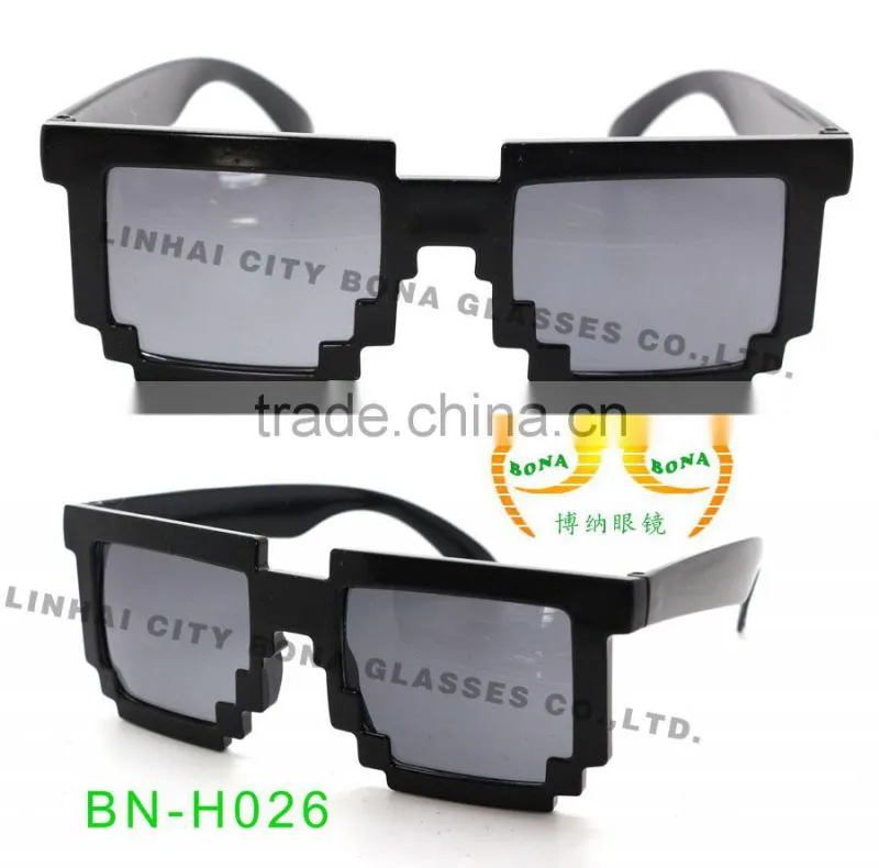 nerd pixelated sunglass,plastic sun glasses,promotion gifts