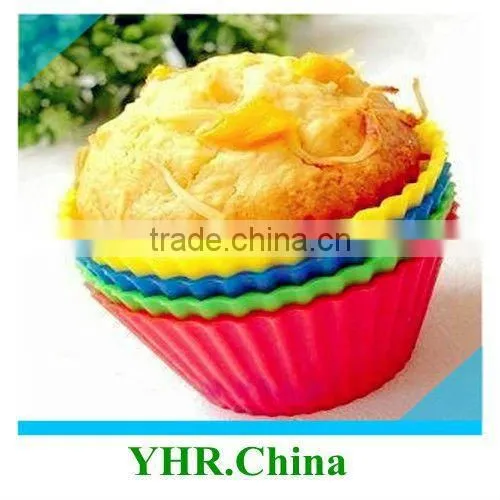 colorful lovely silicone mufin cake mould