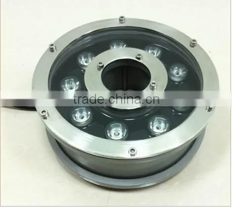 Stainless Steel Big Power 80mm inner diameter fountain pool light recessed led lights