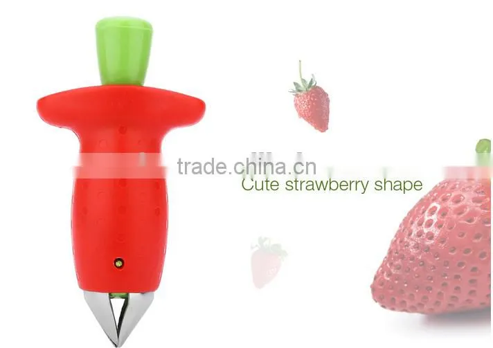 Creative Strawberry Stem Leaves Remover Cutter Fruit Corer Kitchen Tool
