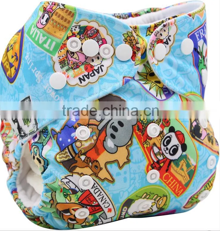 Free sample bamboo baby printed cloth diaper wholesale