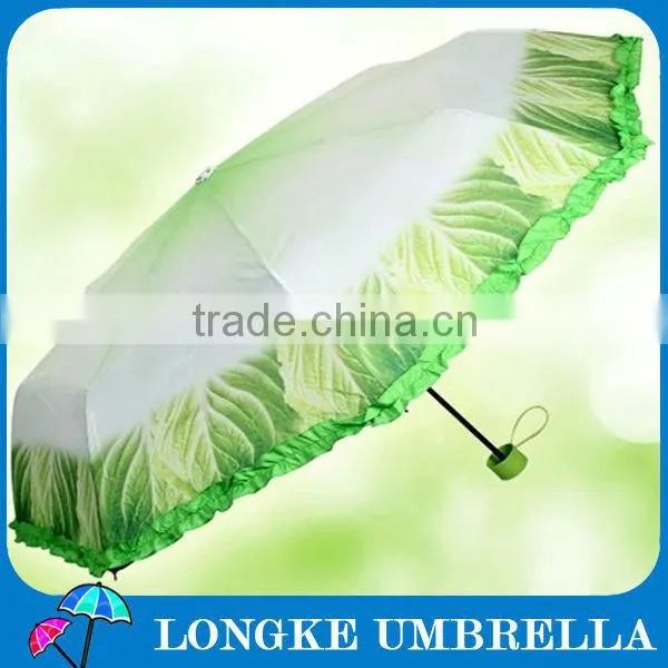 special style cabbage 3 fold umbrella