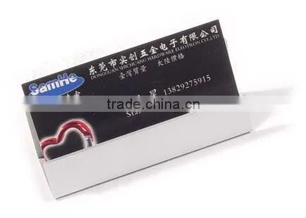 matt silver color aluminium business card holder