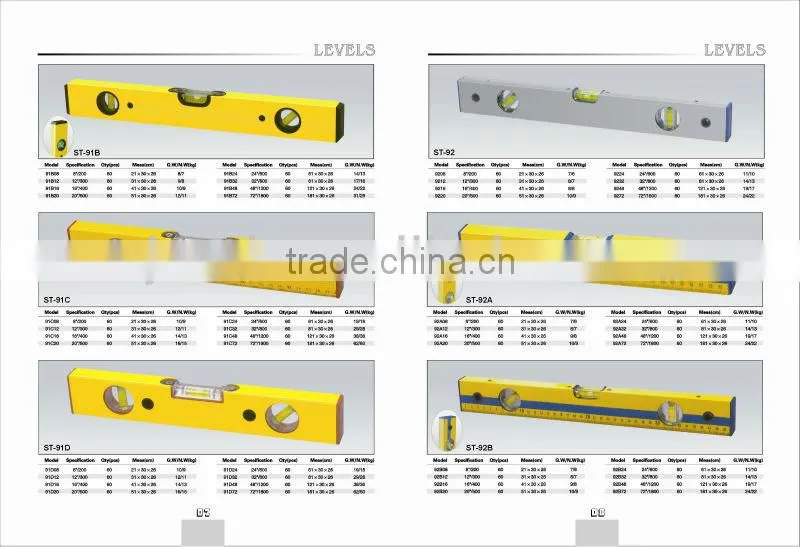High intensity Spirit Level Construction Hand Tool/ Measuring Tool