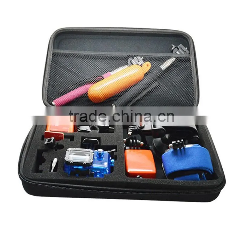 13 in 1 Action Camera Accessories Storage Case Chest Strap Holder Monopod Accessories Set Kit For Gopros SJCAM
