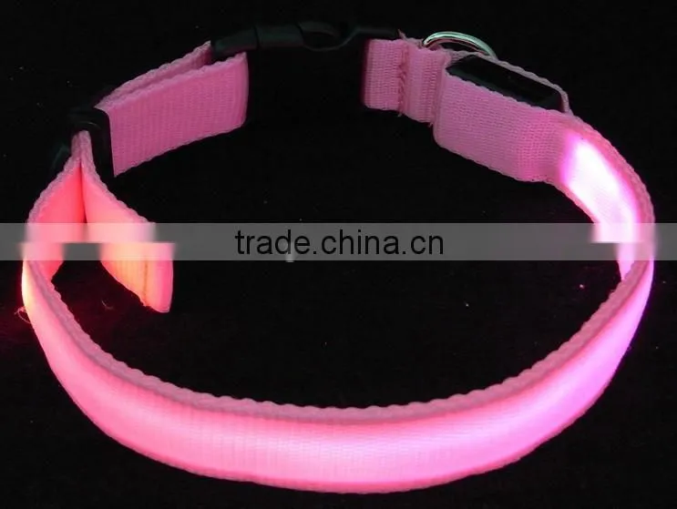 Wholesale LED Luminous Nylon Pet Dog Collar PT208