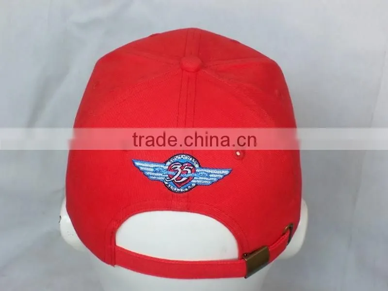 Custom red embroidered hat bands