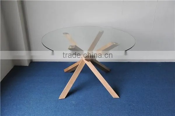 8mm Tempered Glass Round Dining Table set
