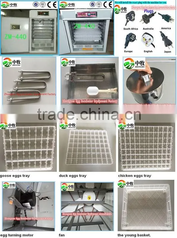 best price small size poultry incubator for 440 chicken eggs