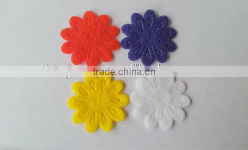 unique embossed collar applique/plant embossed label/embossed Decorative Flowers & Wreaths